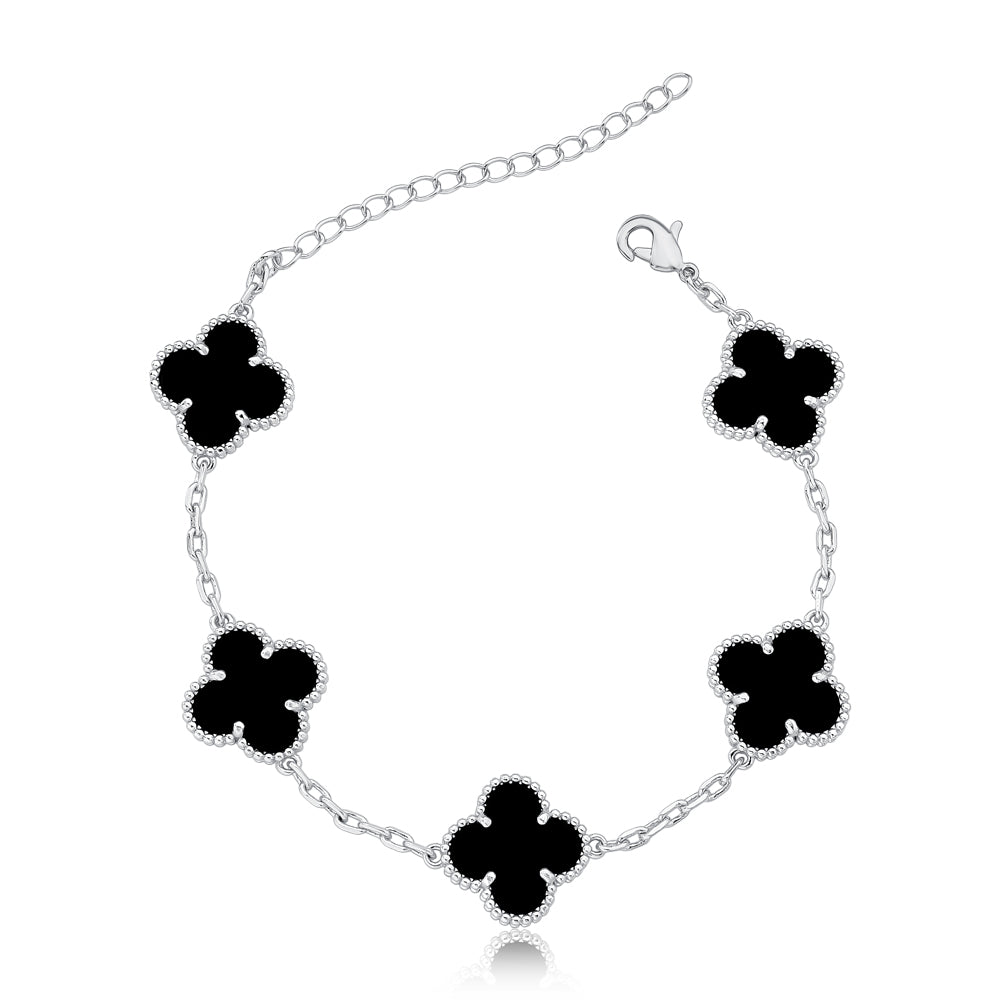Le Bracelet Trèfle noir homme