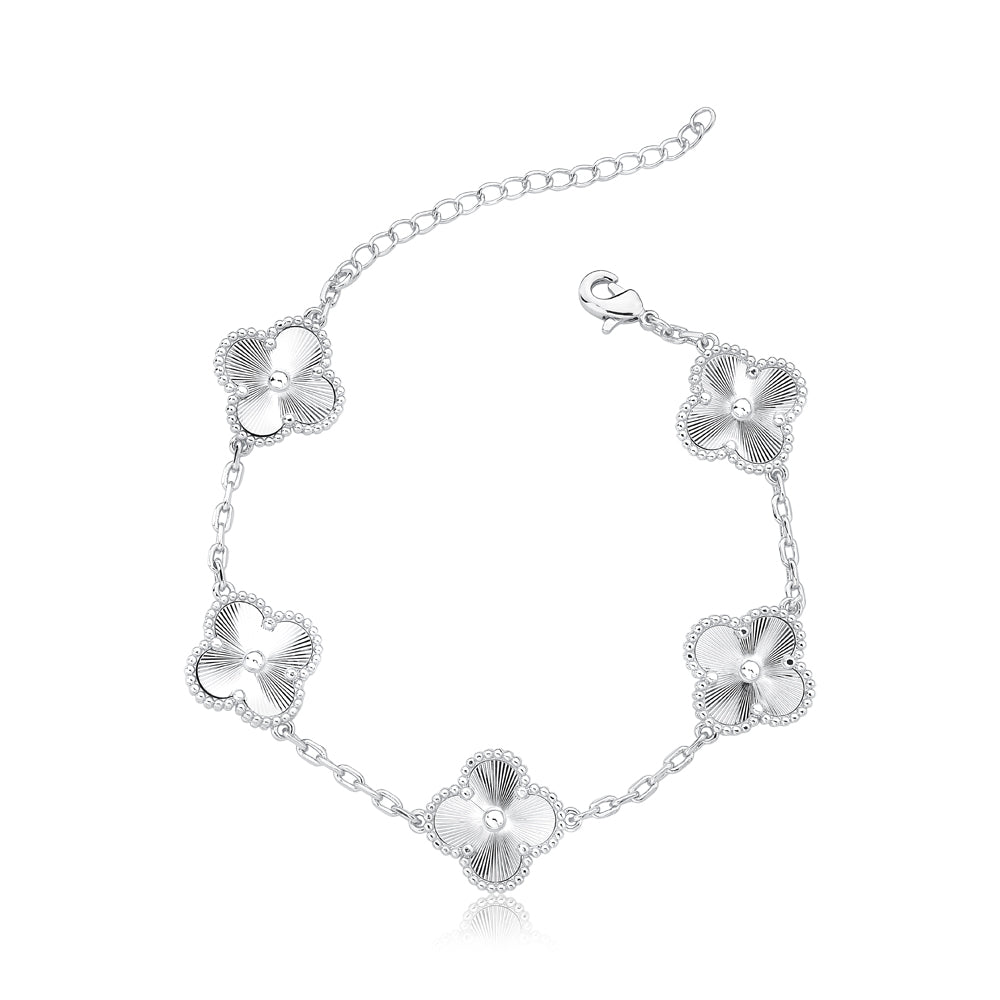 Le Bracelet Trèfle argenté