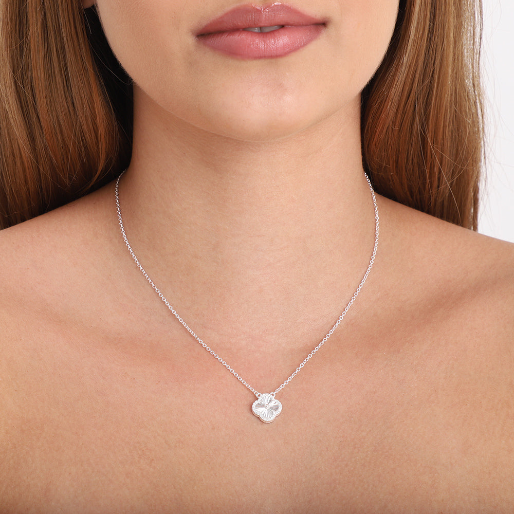 Le Collier Trèfle argenté