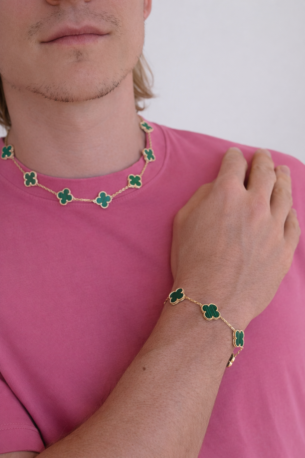 Le Bracelet Trèfle vert homme