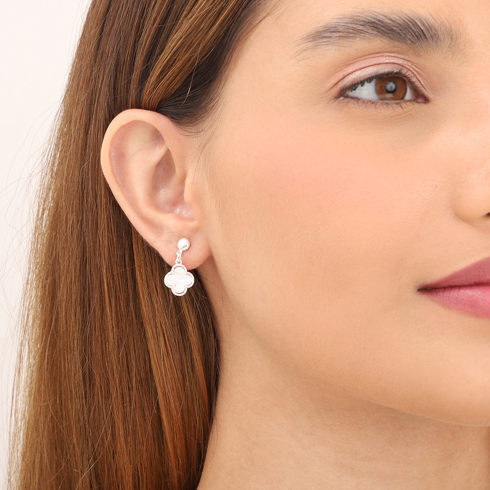 The Pearly Clover Earrings