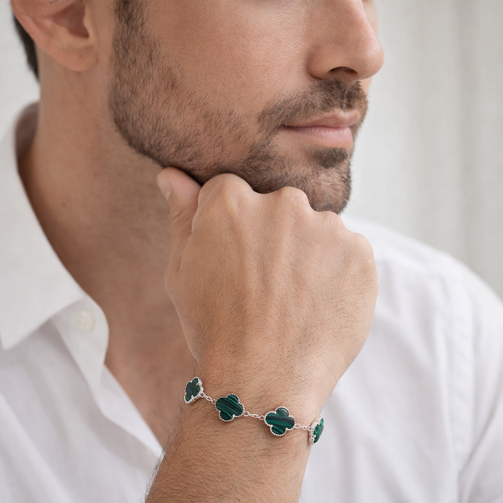 Le Bracelet Trèfle vert homme