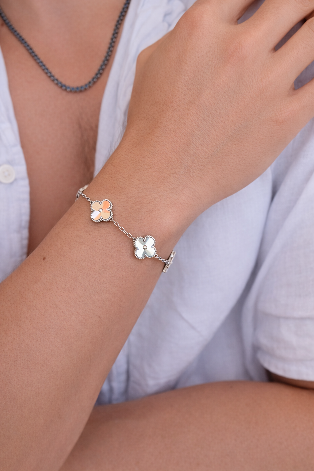 Das Silberklee-Armband