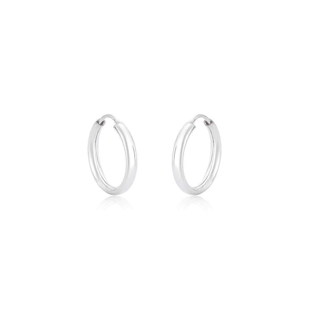 MM Silver Creole Earrings