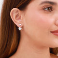 Double Heart Dangle Earrings